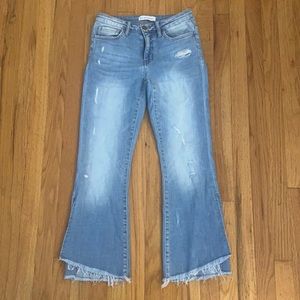 Flying monkey cropped flare jeans
